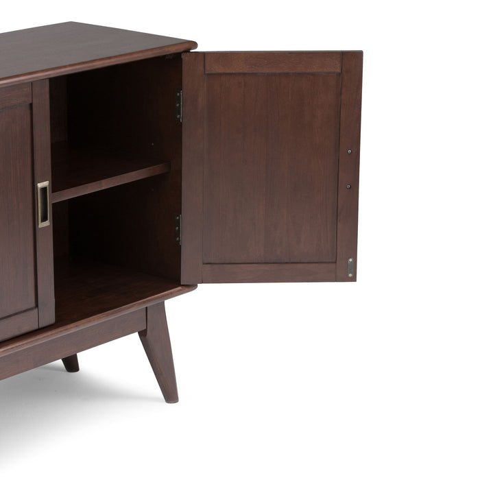 Draper - Low Storage Cabinet - Medium Auburn Brown