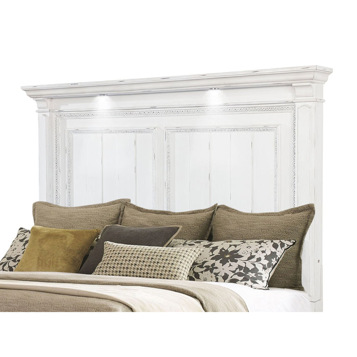 Bedroom Set With LED Lighting And Carved Moldings