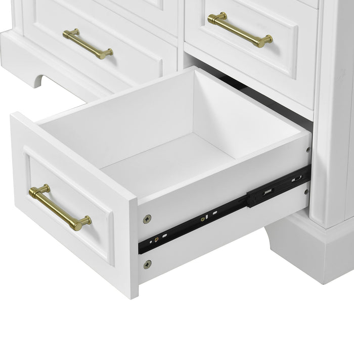 Traditional Bathroom Vanity With Soft Close Doors And Drawers