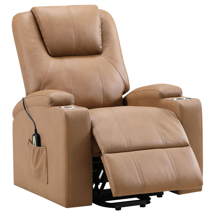 Macklin - Power Lift Massage Recliner With Heat And Dual Cupholders
