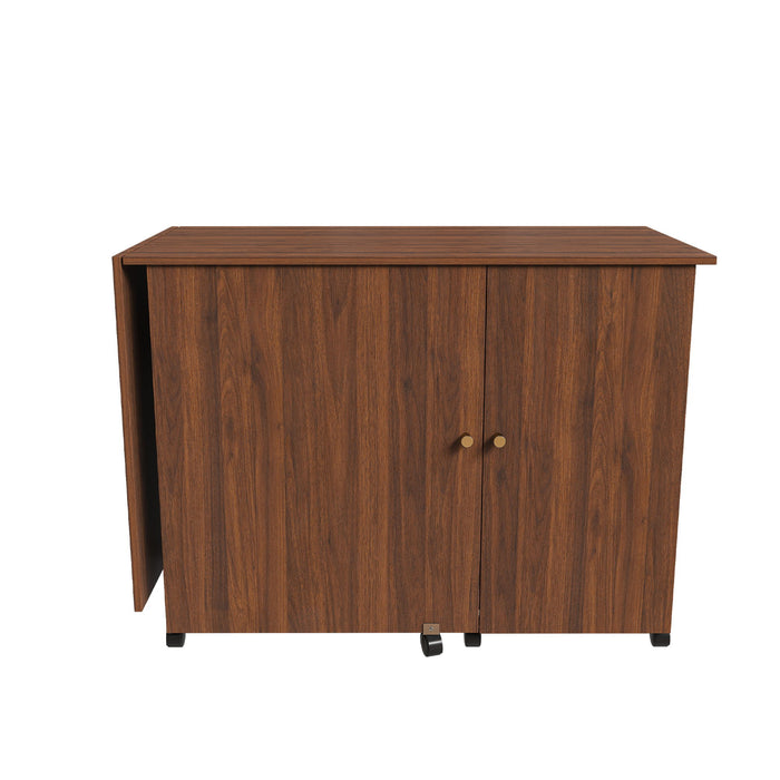 Foldable Sewing Table With Locking Casters