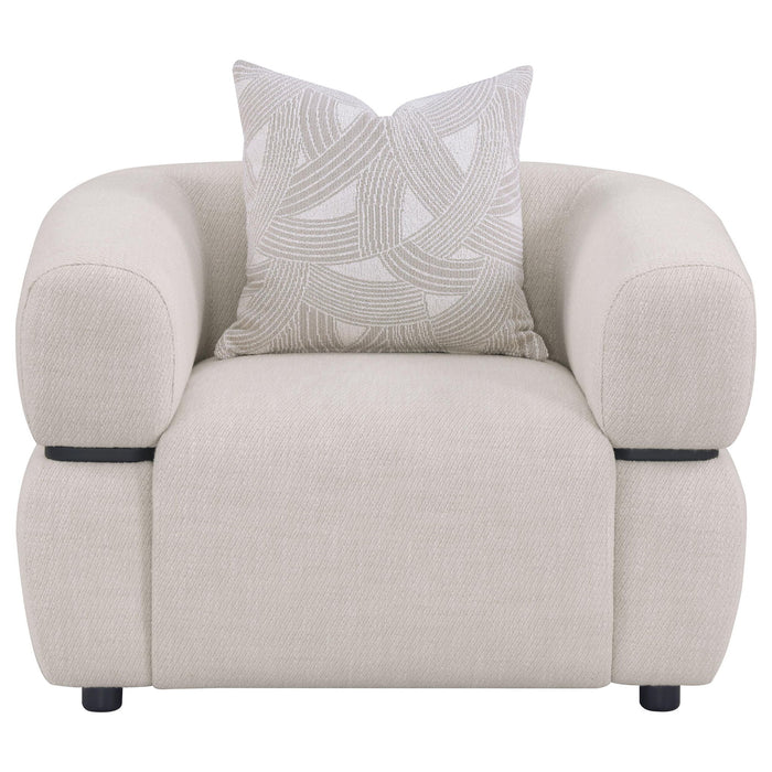 Ramsay - Round Arm Accent Chair - Beige
