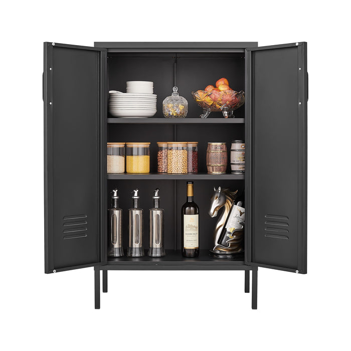 Suitable For Steel Storage Cabinets In Living Rooms, Kitchens, And Bedrooms, 2 Door Miscellaneous Storage Cabinet, Garage Tool Storage Cabinet, And Office File Cabinet 2 Movable Partitions