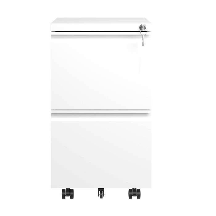 Metal Drawer Mobile File Cabinet With Lock For Home Office Organizer