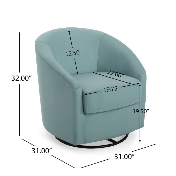 Contemporary Swivel Glider Chair With 360 Degree Rotation