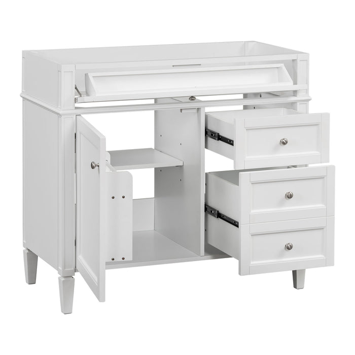 Bathroom Vanity Without Top Sink, Modern Bathroom Storage Cabinet With 2 Drawers And A Tip-Out Drawer