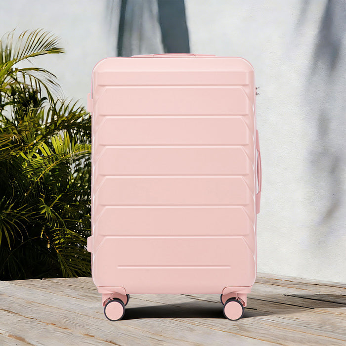 Hard Shell Luggage With Scratch Resistant Surface, 4 Wheels, Combination Lock & Side Hooks