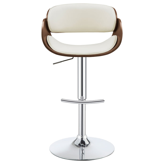 Ergonomic Adjustable Bar Stool - Ivory
