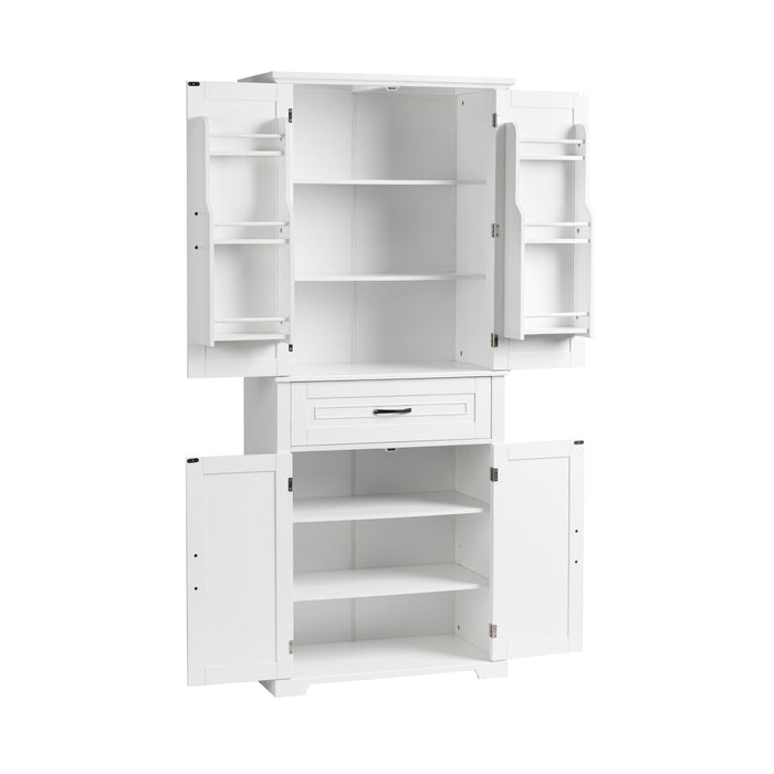 Bathroom Storage Cabinet With Doors And Drawer, Adjustable Shelf