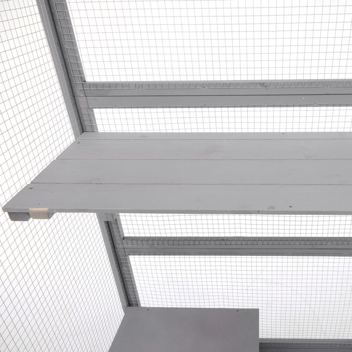 Outdoor Cat House, Diy Cat Enclosure Catio With Double Enter Doors