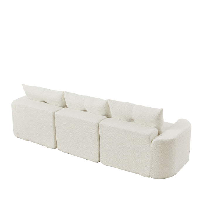 3 Seater With Thickened Armrests Sofa For Living Room