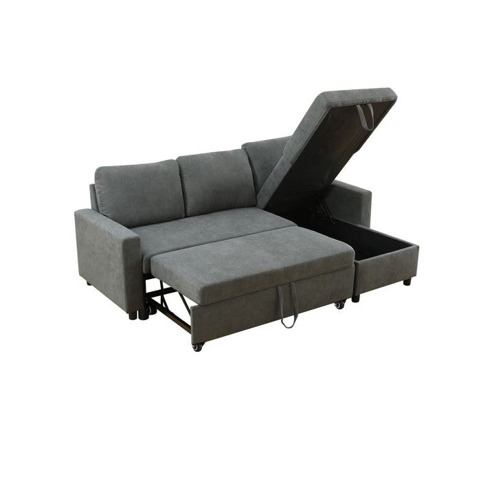 L - Shaped Convertible Sofa Bed With Storage Chaise