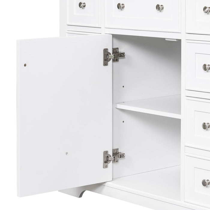 Modern Bathroom Vanity Base Only With 1 Cabinet And 6 Drawers