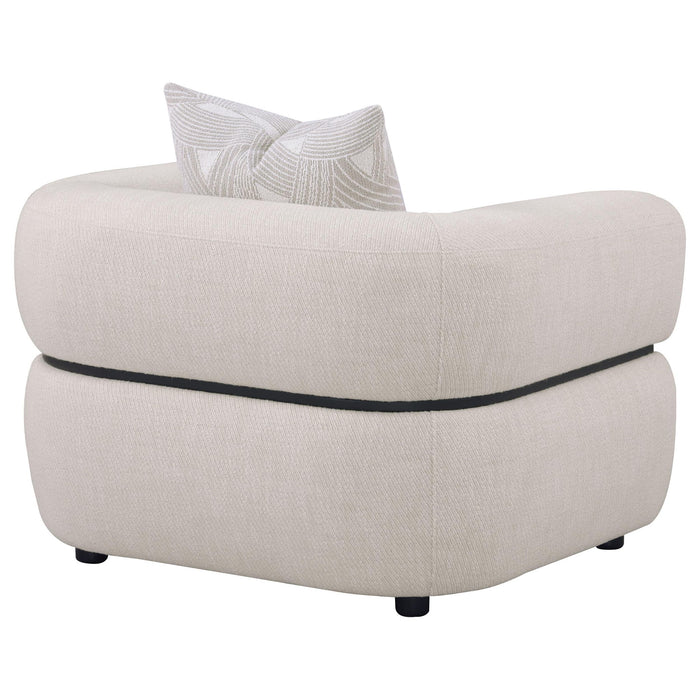 Ramsay - Round Arm Accent Chair - Beige