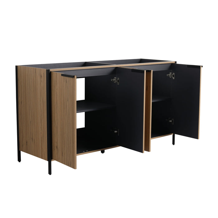 Contemporary Freestanding Bathroom Vanity With Adjustable Shelves