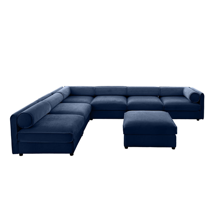 Modern Modular Sectional Sofa With Storag, Contemporary Cylindrical Design