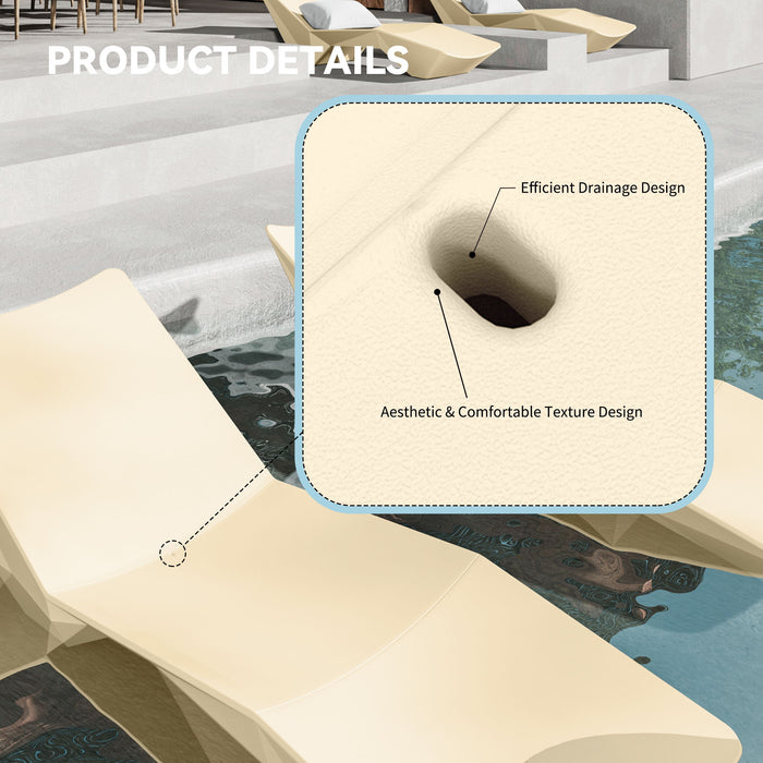 S - Shaped Pool Lounger, Ergonomic Design