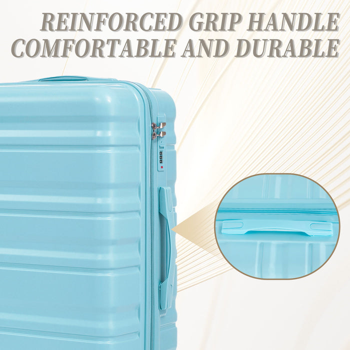 Tourist 3 Piece Luggage Set, Combination Lock, Durable Hard Shell With 360° Silent Wheels