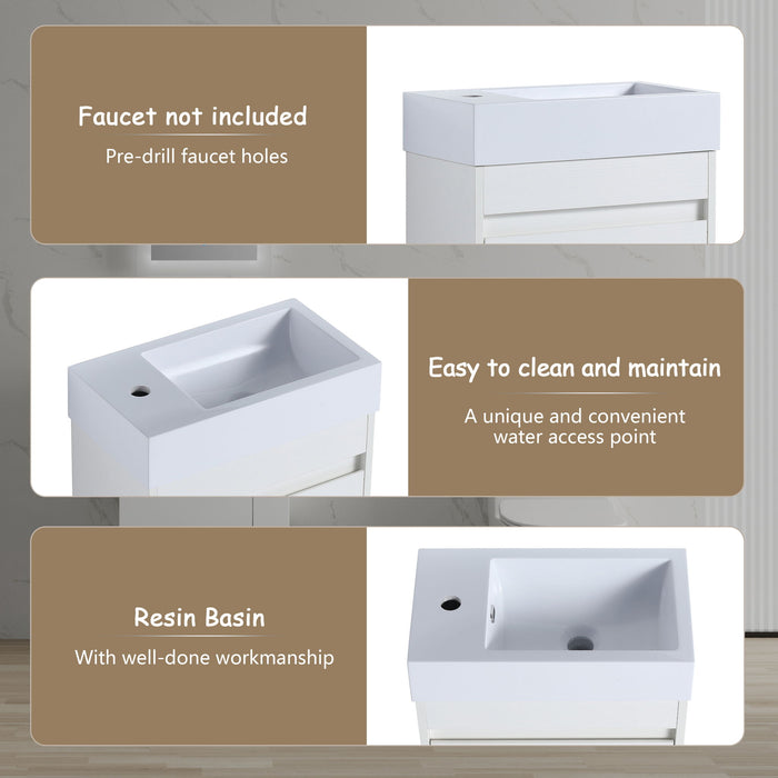Sink Floating Bathroom Vanity With Soft Close Cabinet Door