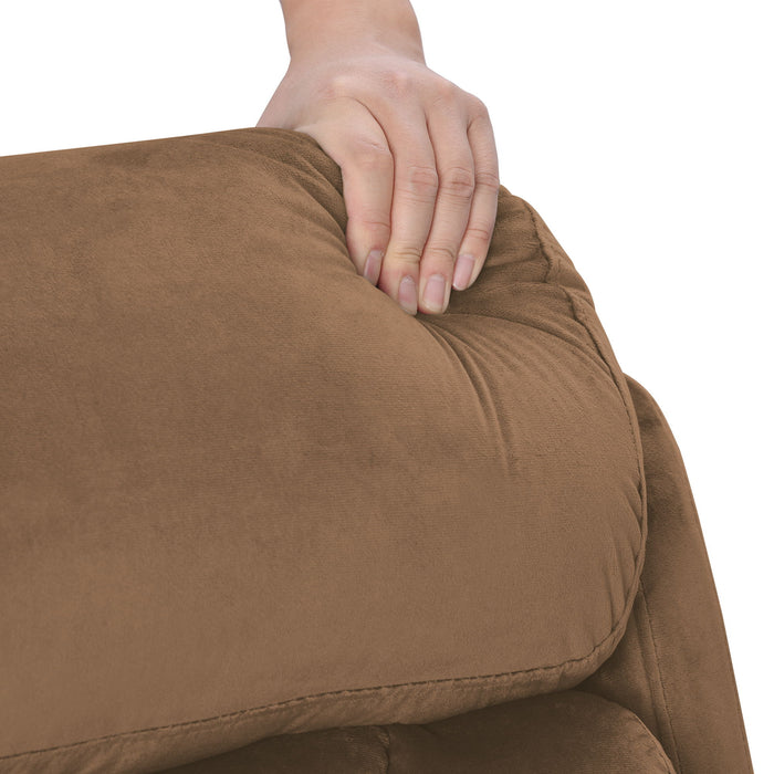 Lift Chair Recliner Power Remote Control Recliner Sofa Relax Soft Chair Anti - Skid Australia Cashmere Fabric Furniture Living Room - Brown