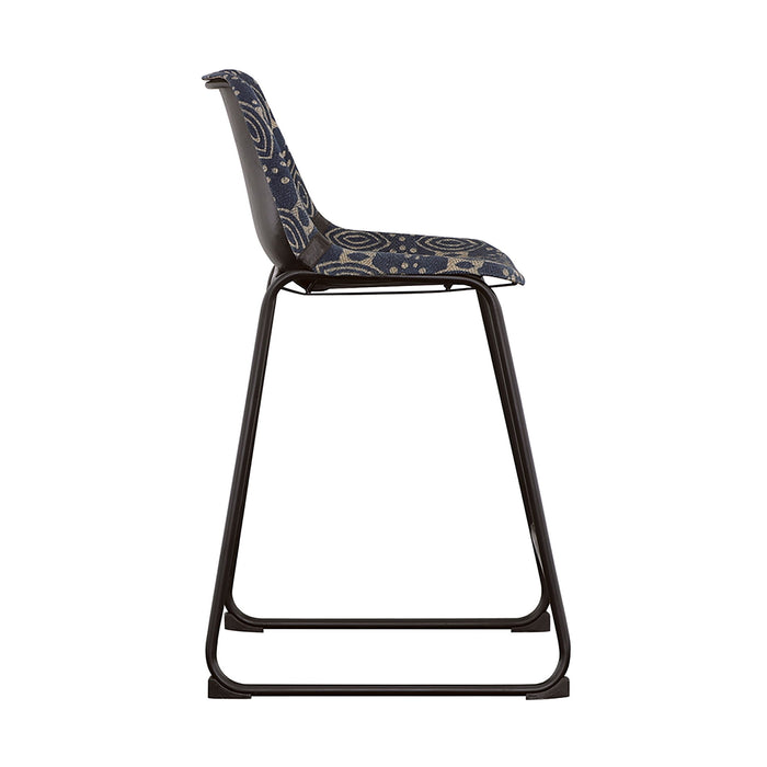 Claire - Canvas Upholstered Counter Chair (Set of 2) - Blue