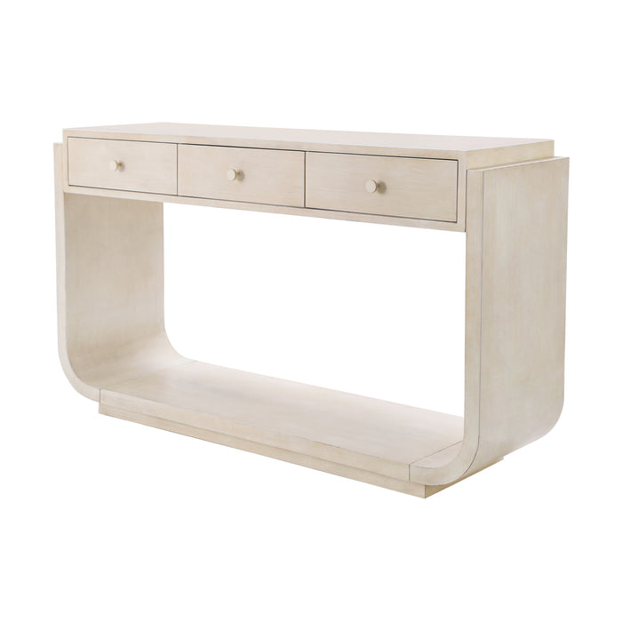 Console Table With 3 Drawers, Display Shelf