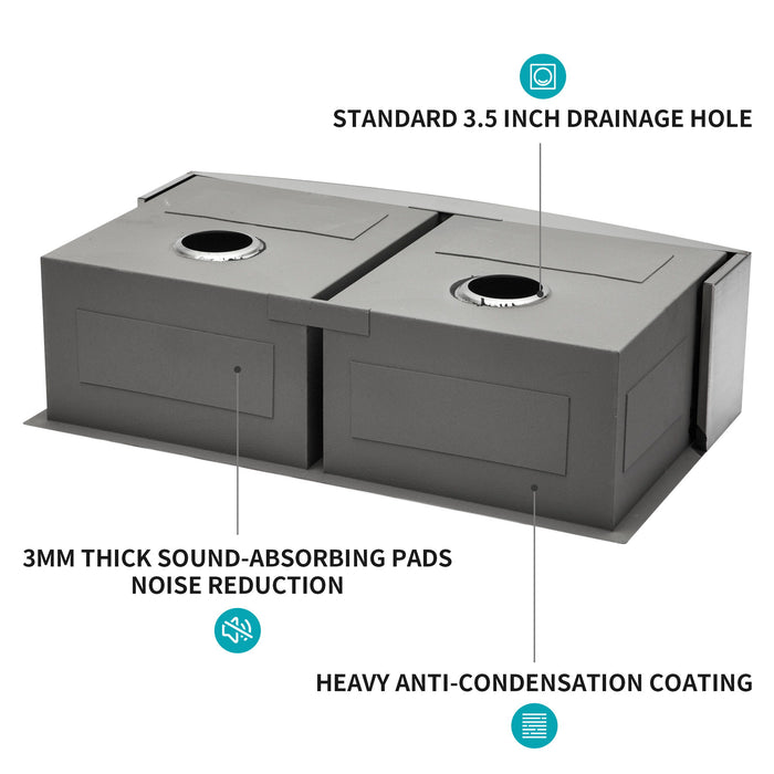 Farmhouse Double Bowl Sink With 50/50 Layout