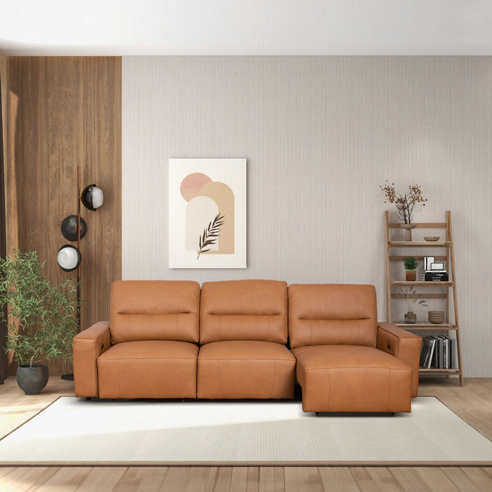 Grant - Triple Power Convertible Sofa - Cognac