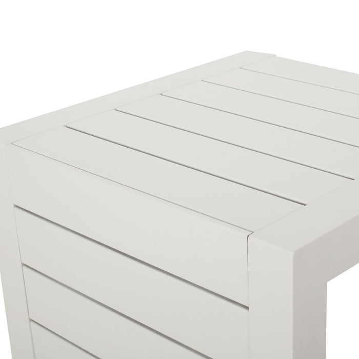 Aluminum Outdoor C - Shaped Side Table For Patio
