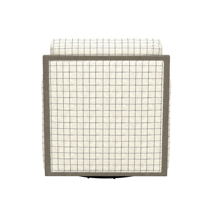 Cecily - Swivel Chair - Charcoal Windowpane