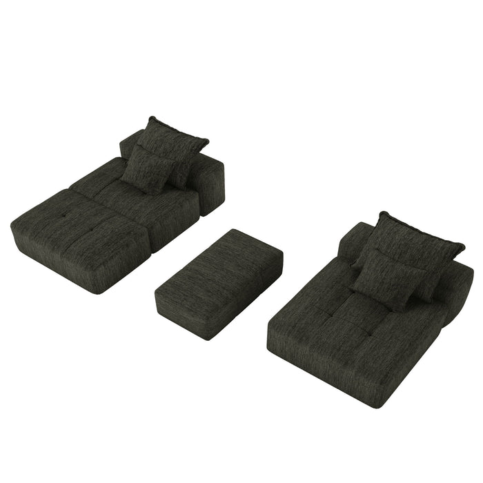 Modern Oversized Diy Combination, Modular Sectional Sofa With Pillows