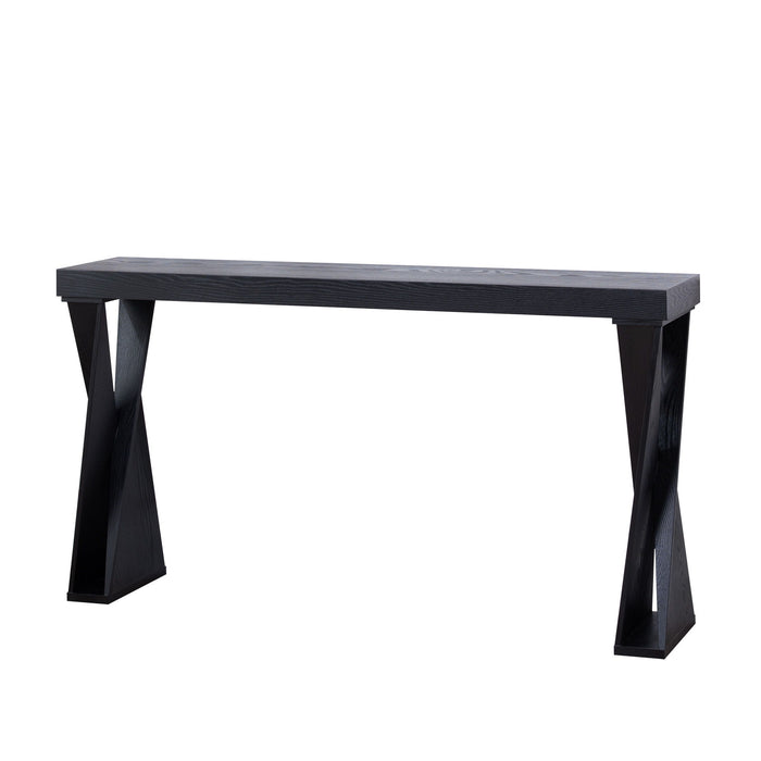 Console Table With Crossed Legs For Hallway - Black