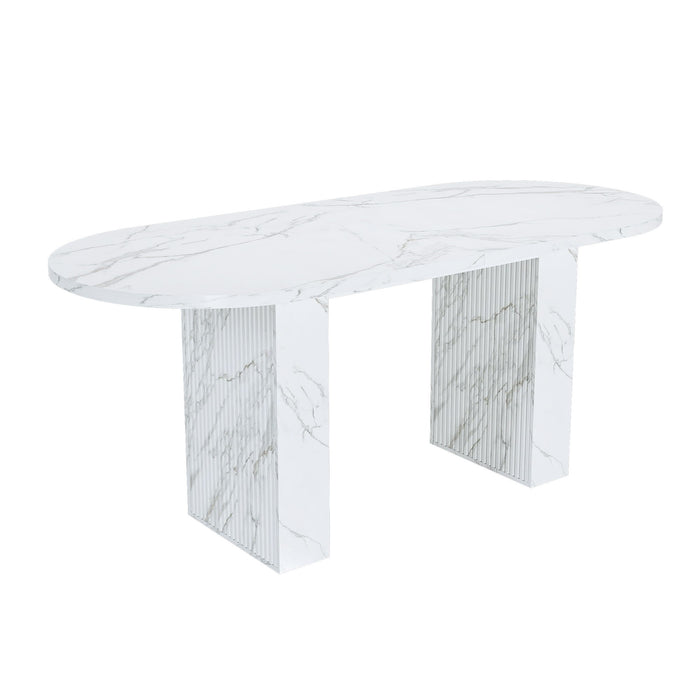 Oval Dining Table - White