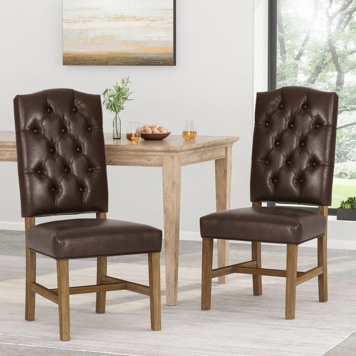 Elegant Dining Chair With Button Tufted Design