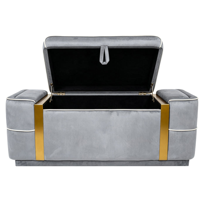 Storage Bench Upholstered Ottoman Bed End Bench With Lift Top Storage