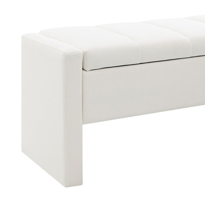 Modern Upholstered Large Bed End Bench With Storage