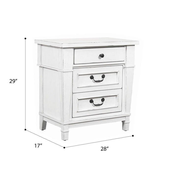 Stoney Creek - 3 Drawer Nightstand - White