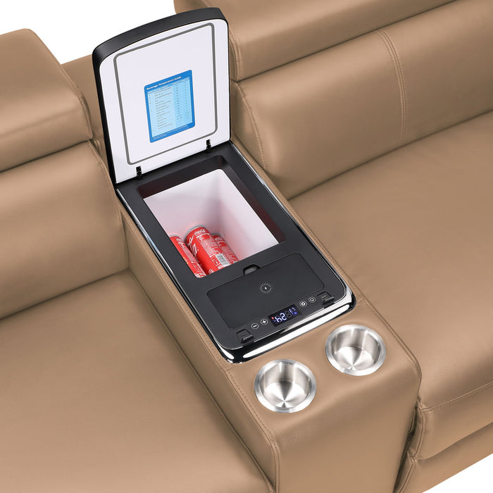 Nova - Sectional With Bluetooth Speaker, LED And Lifting Wine Cabinet