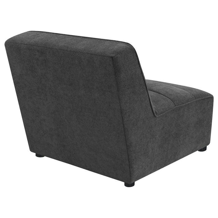 Ortega - Upholstered Armless Chair - Charcoal
