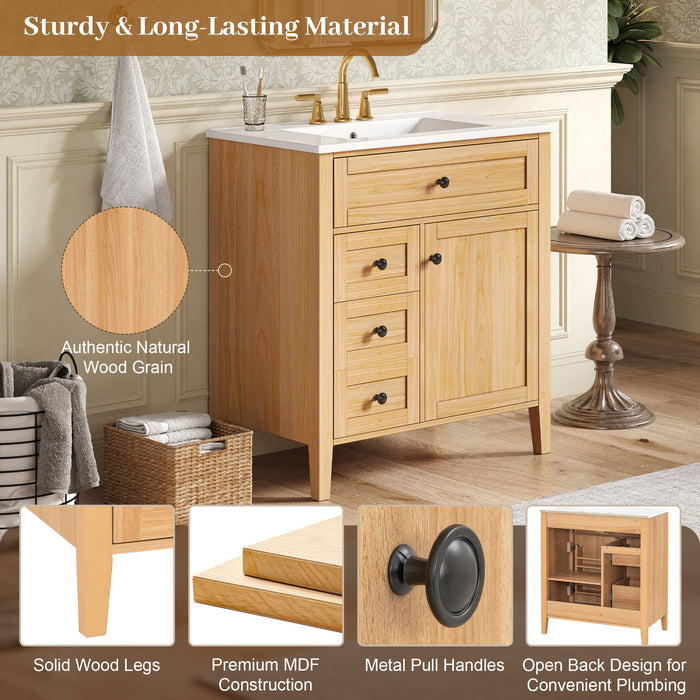 Bathroom Vanity With Sink, Soft Closing Cabinet
