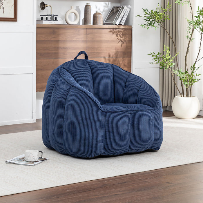 Giant Bean Bag Chair Sofa For Living Room - Dark Blue