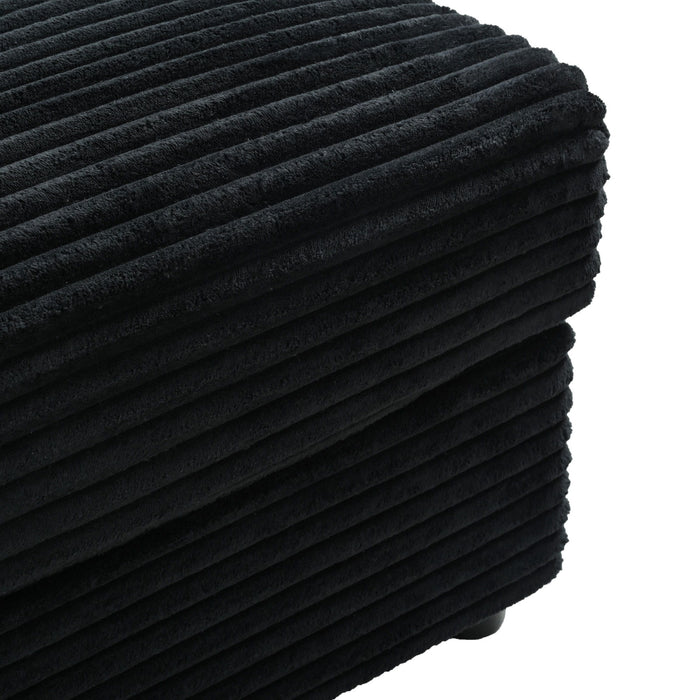 Oversized Loveseat Chaise With 2 USB Ports, 2 Cup Holders And 2 Throw Pillows