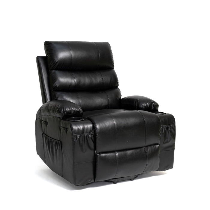 Large Size Electric Power Lift Recliner Chair Sofa With 8 Point Vibration Massage And Lumbar Heat