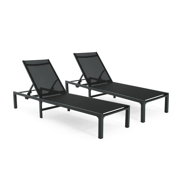 Westport - Outdoor Chaise Lounge (Set of 2) - Black