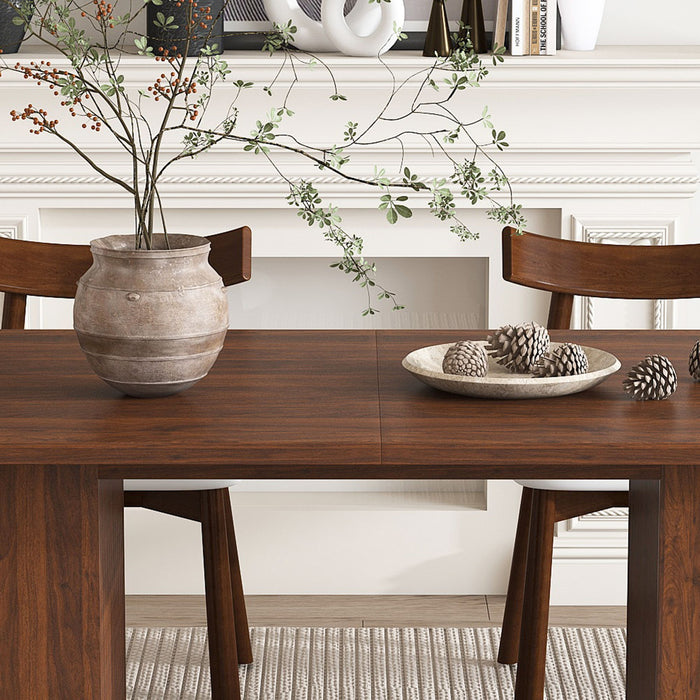 Oval Dining Table Set For 6 With 4 Chairs - Walnut