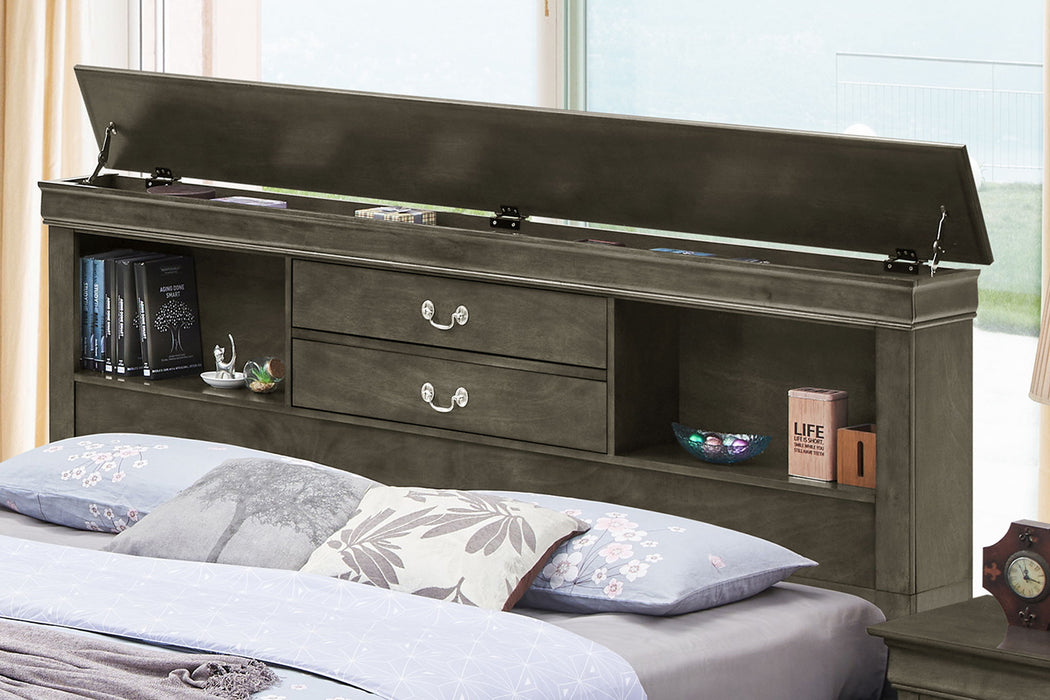 Traditional Style Bookcase Storage Bed