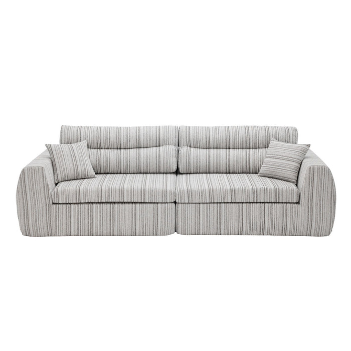 3 Seater, Couch With Throw Pillows For Living Room
