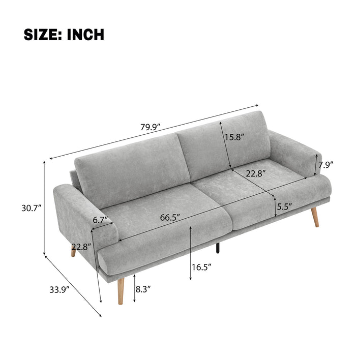 3 Seater Sofa For Living Room - Gray