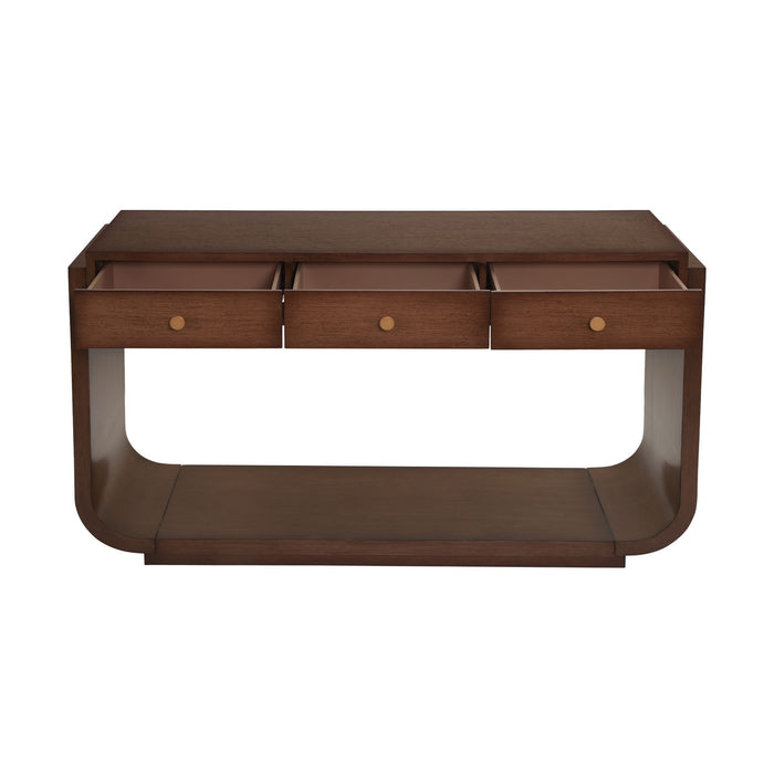 Console Table With 3 Drawers, Display Shelf