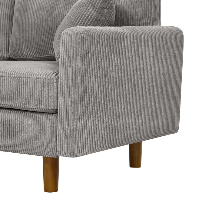 Upholstered Sectional With Toss Pillows